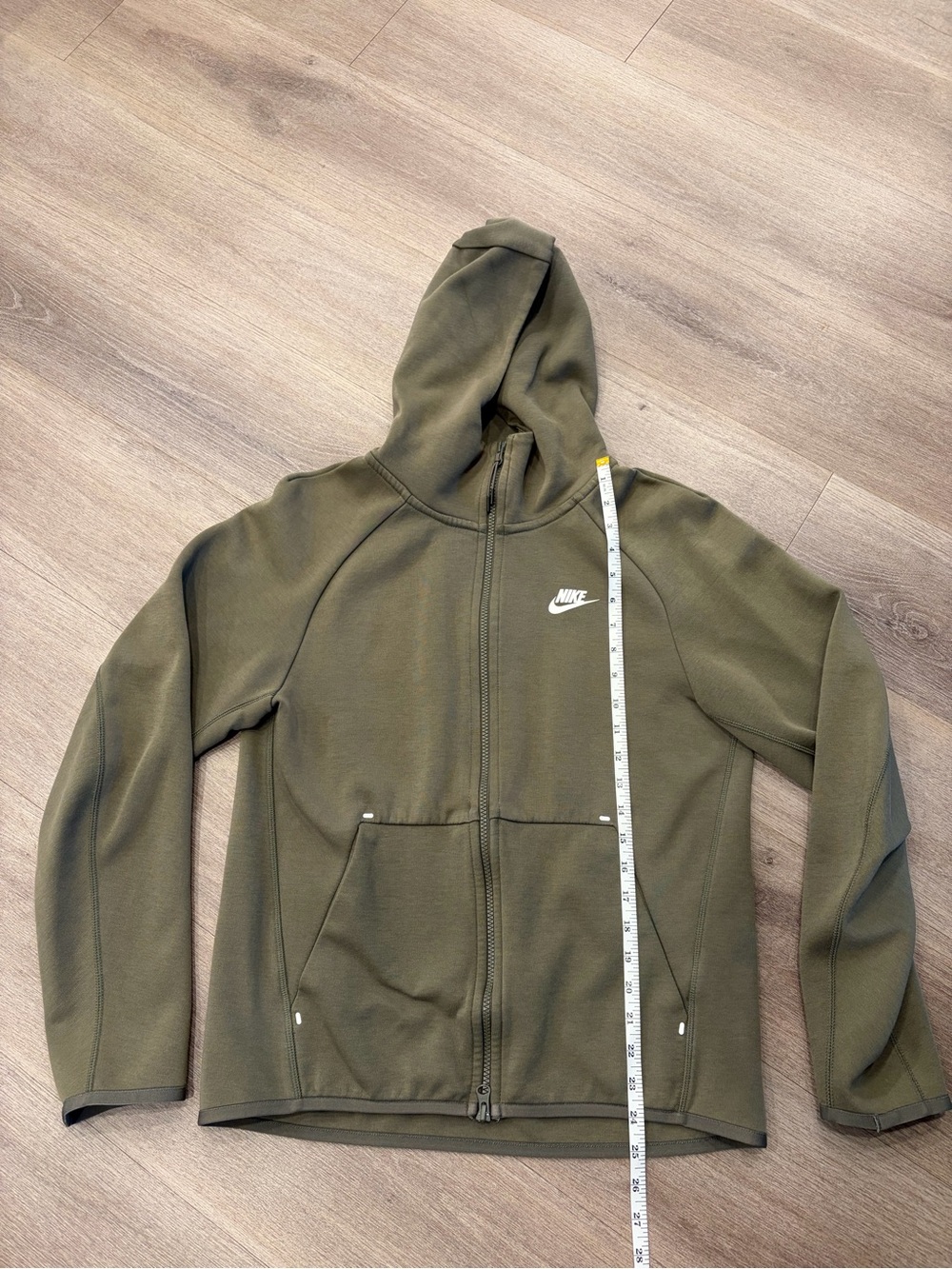 Men’s Nike Olive Green Full-Zip Hooded Shirt Jacket